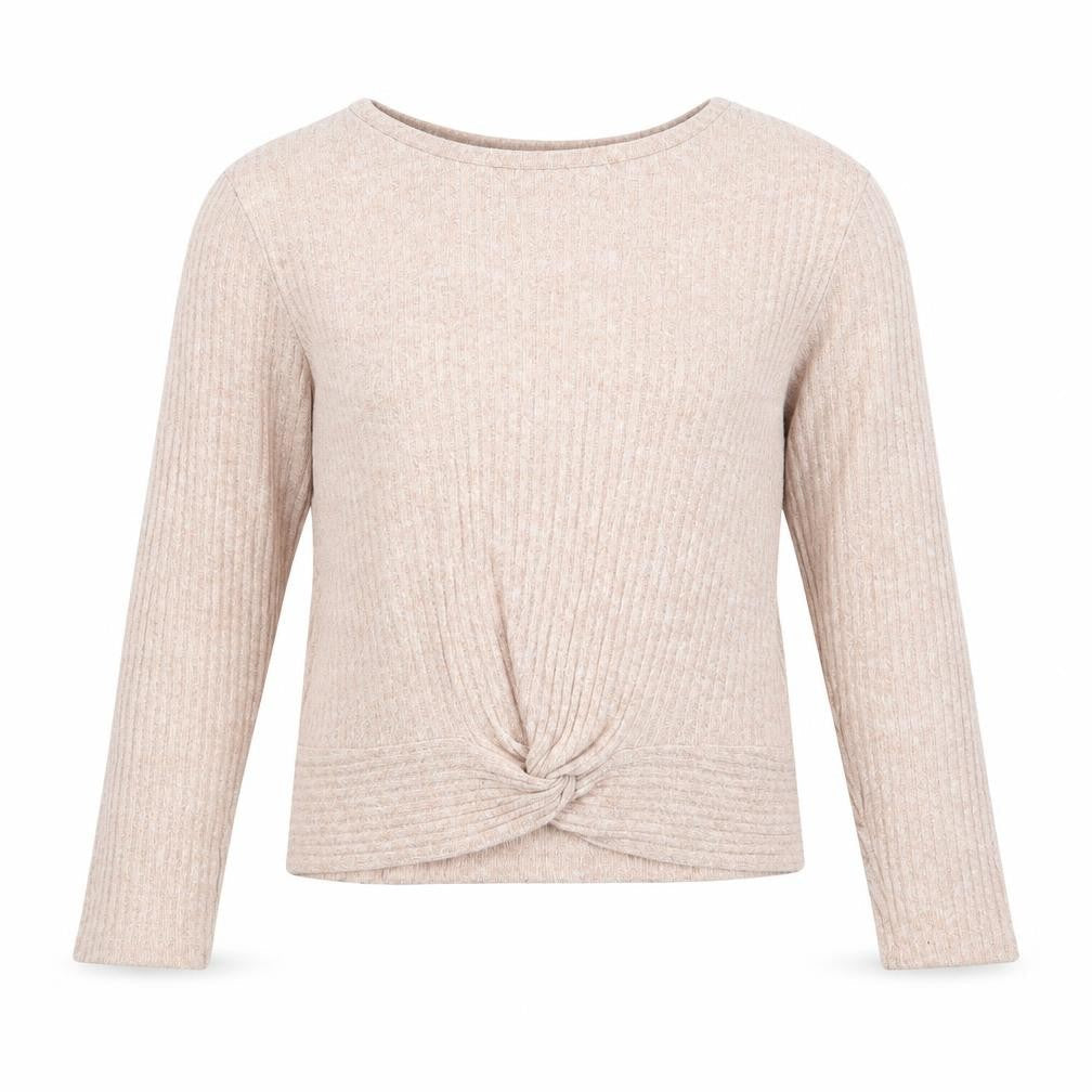 Candy Couture Girls Pink Boat Neck Polyester Pullover Jumper Size 11 Years Pullover - Front Twist Detail