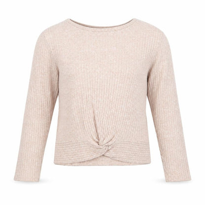 Candy Couture Girls Pink Boat Neck Polyester Pullover Jumper Size 11 Years Pullover - Front Twist Detail