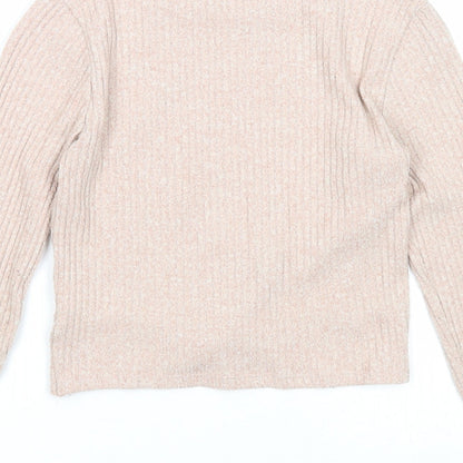 Candy Couture Girls Pink Boat Neck Polyester Pullover Jumper Size 11 Years Pullover - Front Twist Detail