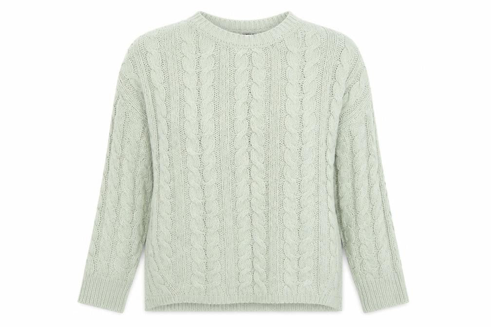 Atmosphere Womens Green Round Neck Acrylic Pullover Jumper Size 4