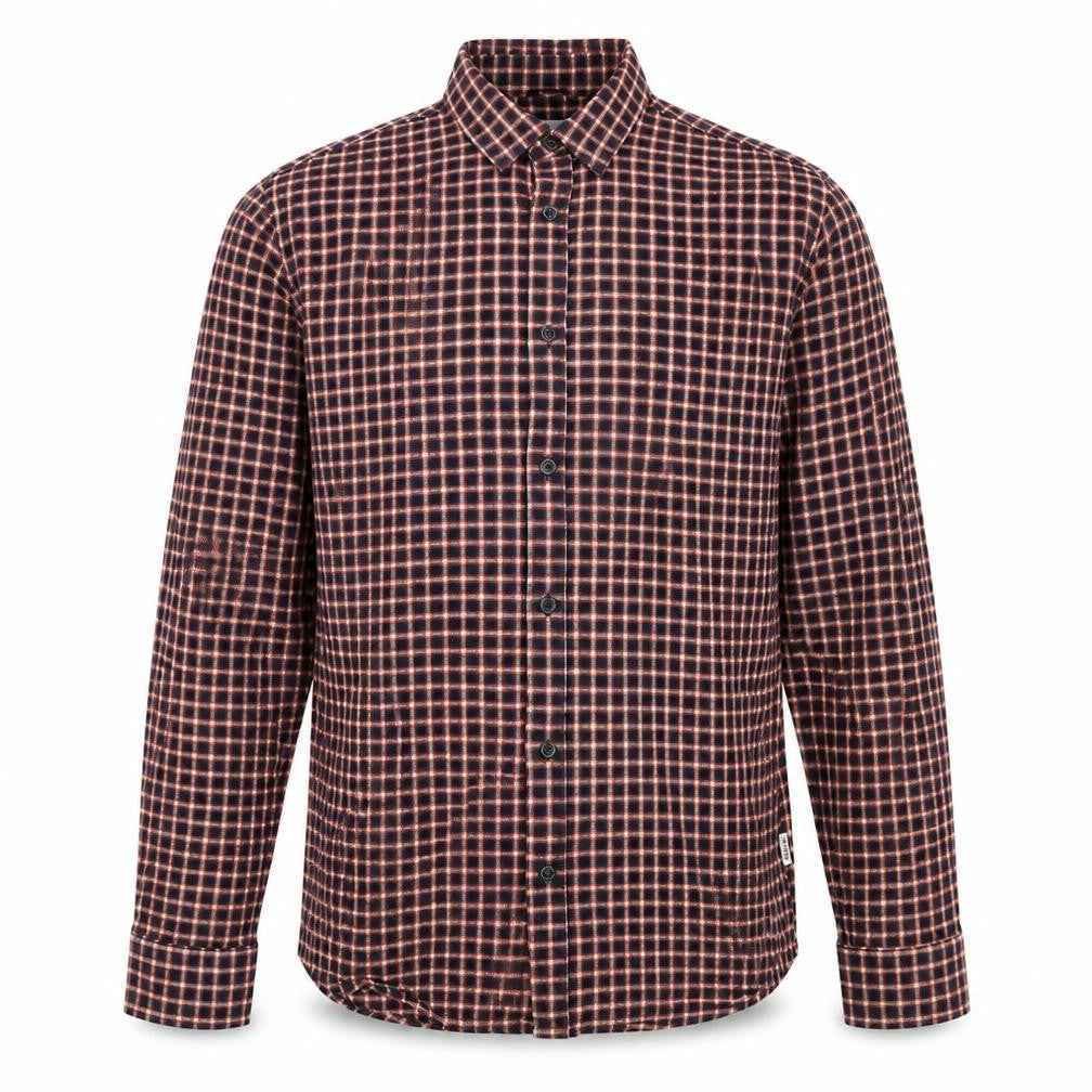 ONLY & SONS Mens Multicoloured Check Cotton Button-Up Size L Collared Button