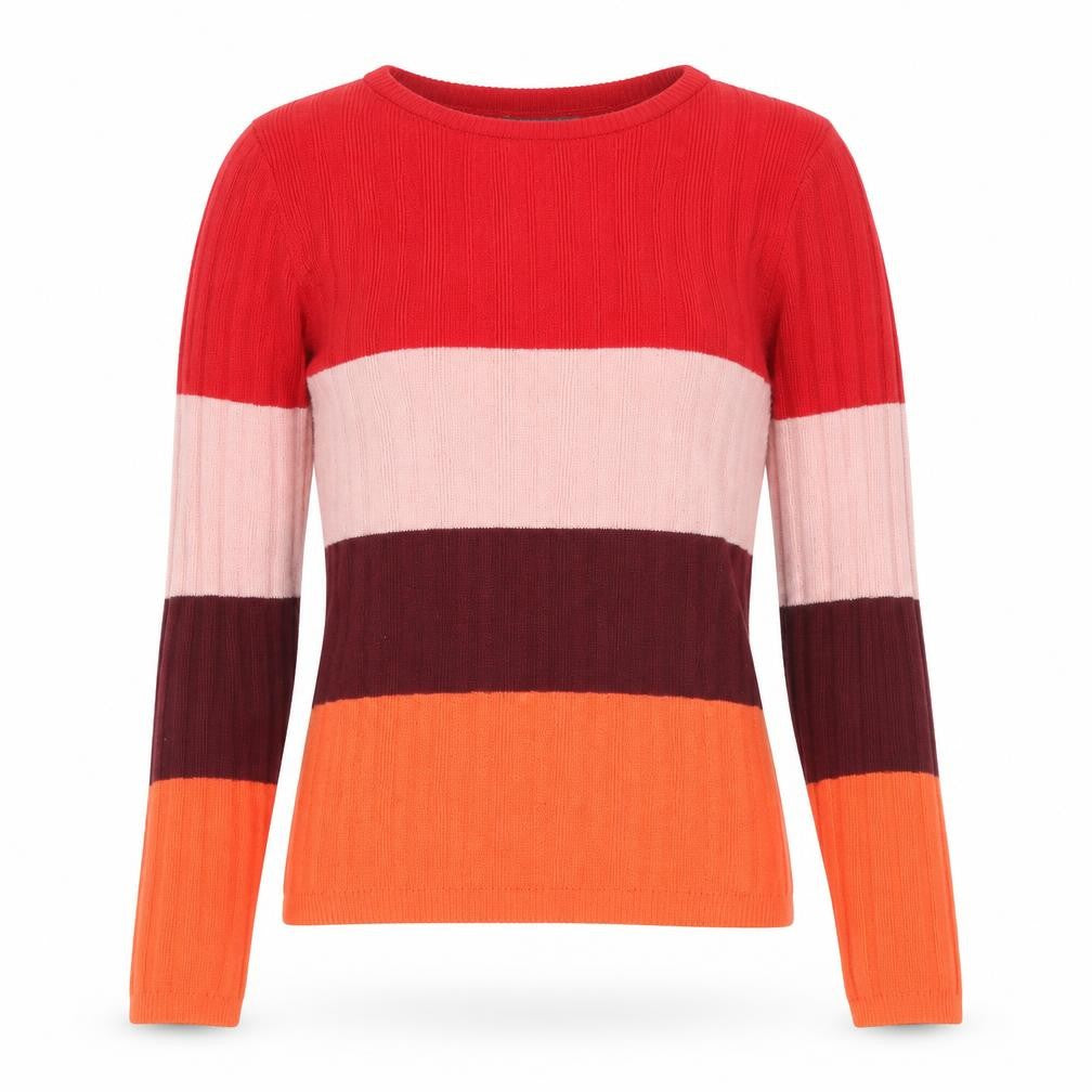 Primark Womens Multicoloured Boat Neck Polyester Pullover Jumper Size 12