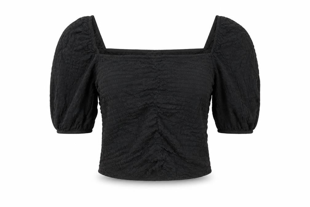 Stradivarius Womens Black Polyester Basic Tank Size L Square Neck