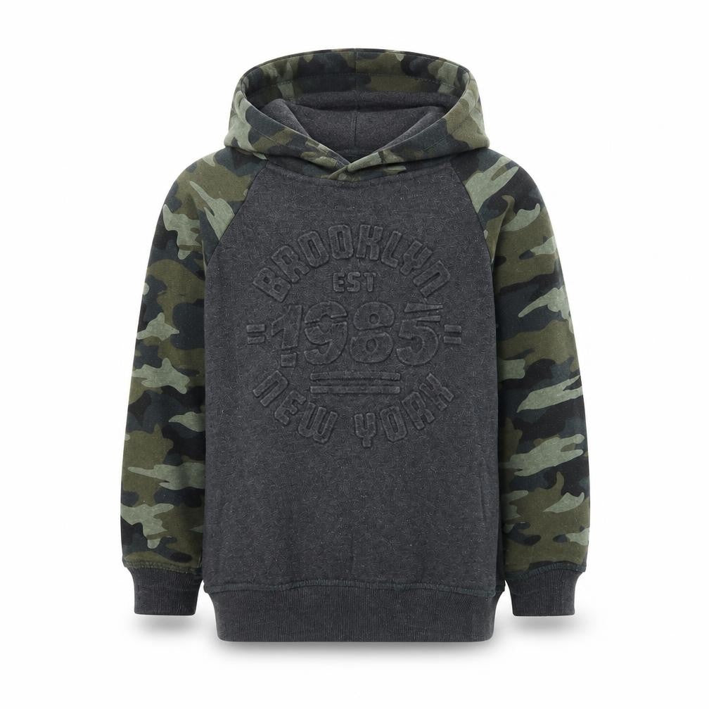 Preworn Boys Multicoloured Camouflage Cotton Pullover Hoodie Size 5 Years Pullover