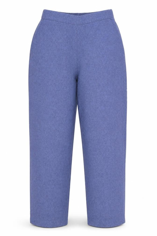 Emma Collection Womens Blue Polyester Trousers Size 10 Regular