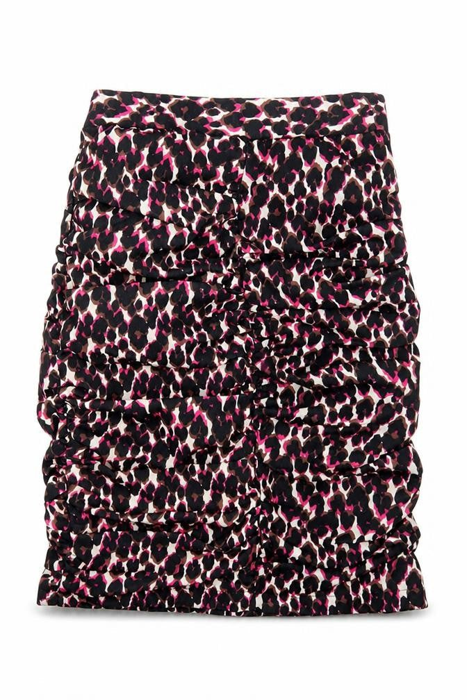 Actuel Womens Multicoloured Animal Print Polyester Bandage Skirt Size 8 Zip - Leopard Pattern Size 21 inch waist