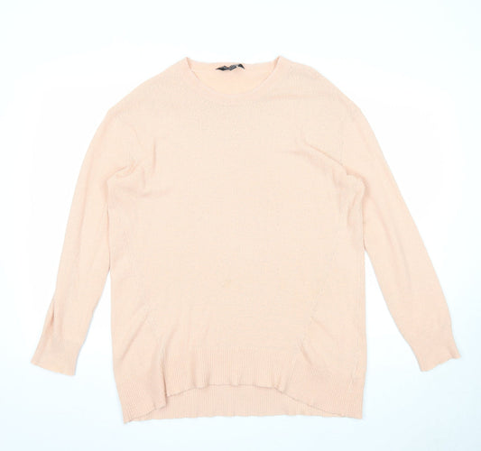 Dorothy Perkins Womens Pink Round Neck Acrylic Pullover Jumper Size 14