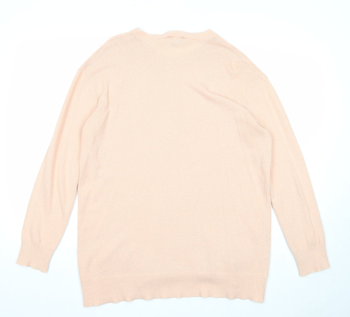 Dorothy Perkins Womens Pink Round Neck Acrylic Pullover Jumper Size 14