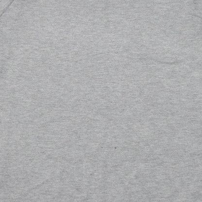 RESERVED Womens Grey Boat Neck Acrylic Pullover Jumper Size L - Just Be Yourself
