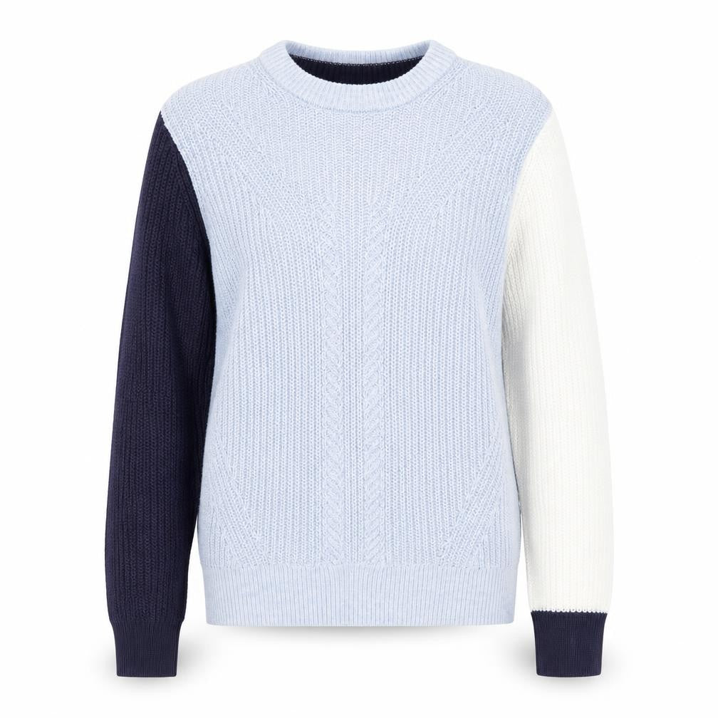 Marks & Spencer Womens Blue Boat Neck Cotton Pullover Jumper Size S