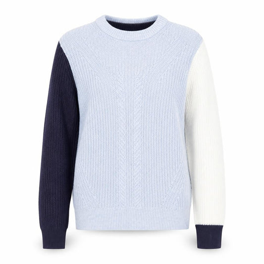 Marks & Spencer Womens Blue Boat Neck Cotton Pullover Jumper Size S