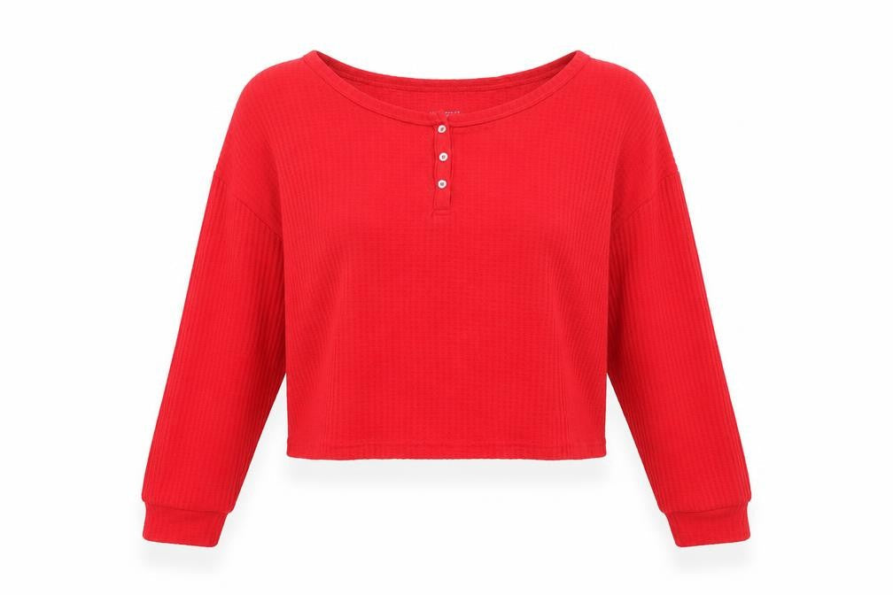 Primark Womens Red Boat Neck Polyester Pullover Jumper Size 12