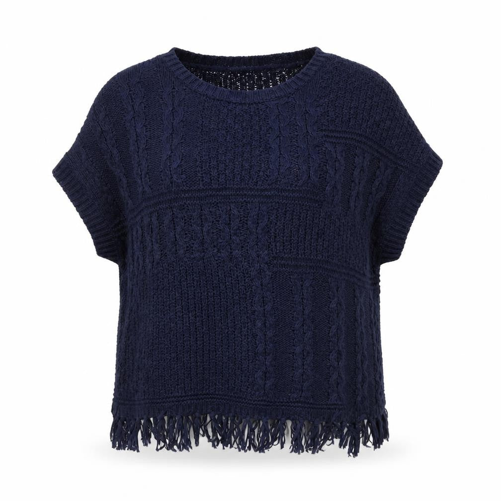 George Womens Blue Round Neck Acrylic Pullover Jumper Size M