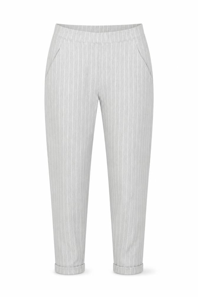 H&M Womens Grey Striped Polyester Chino Trousers Size XS Regular
