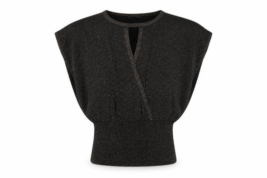 Oasis Womens Black Boat Neck Viscose Pullover Jumper Size S - Cut Out Detail