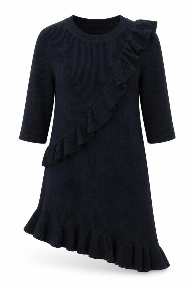 NEXT Womens Blue Boat Neck Polyester Pullover Jumper Size 12 - Asymmetric