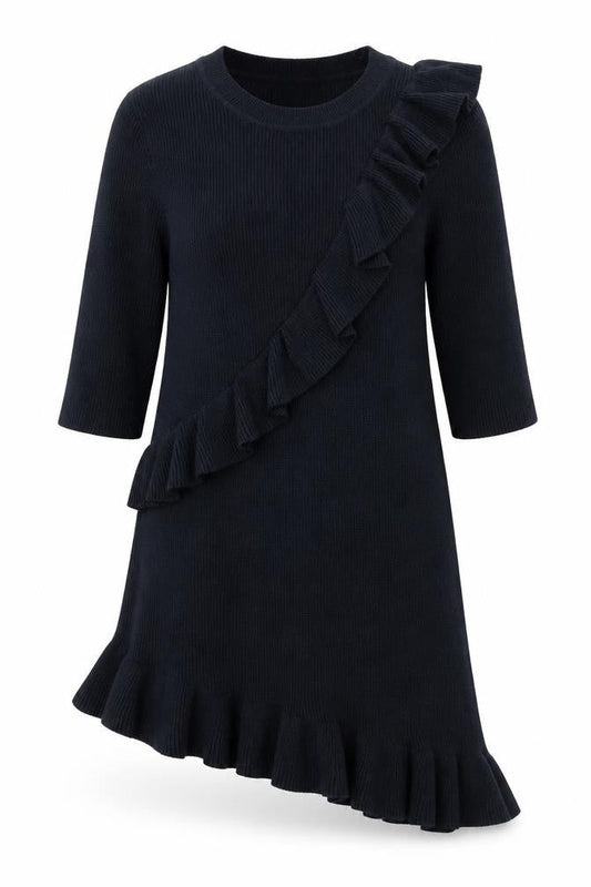 Next Womens Blue Boat Neck Polyester Pullover Jumper Size 12 - Asymmetric