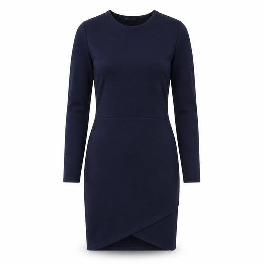 PRETTYLITTLETHING Womens Blue Polyester Shift Size 10 Round Neck Pullover