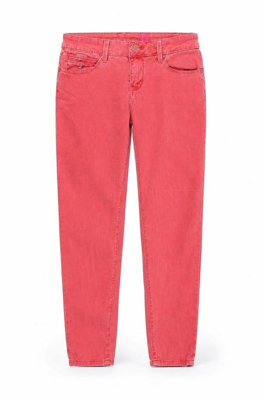 YESYES Womens Pink Cotton Skinny Jeans Size 10 Regular Zip