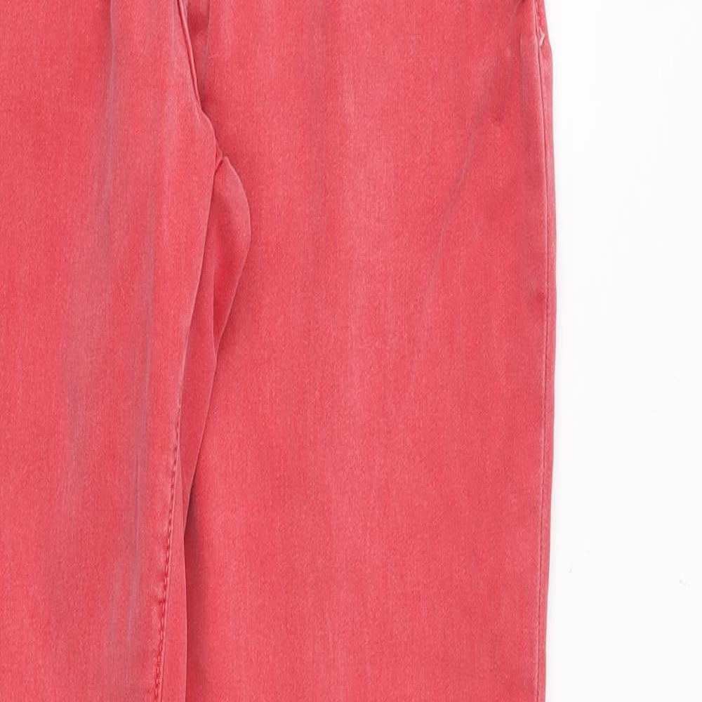 YESYES Womens Pink Cotton Skinny Jeans Size 10 Regular Zip