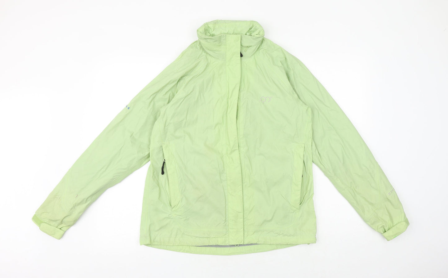 Technicals Womens Green Windbreaker Jacket Size 10 Zip