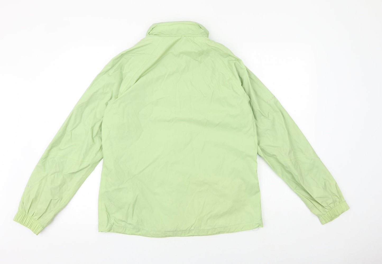Technicals Womens Green Windbreaker Jacket Size 10 Zip