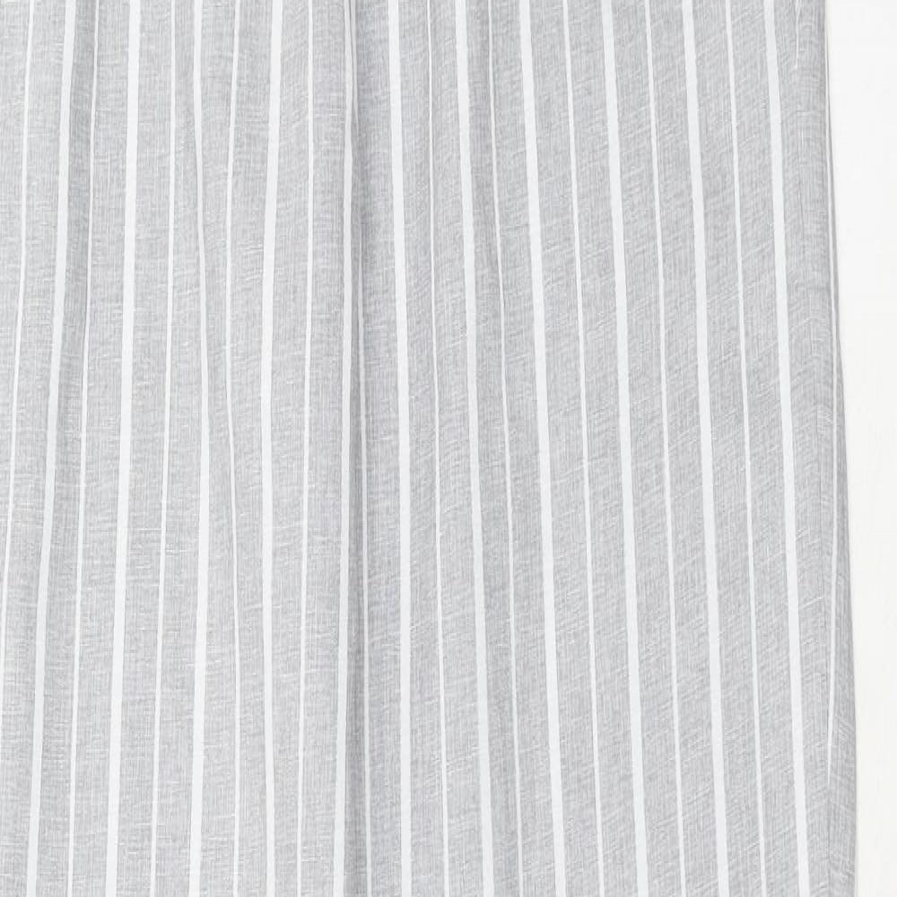 Zaful Womens Grey Striped Polyester Trousers Size 10 Regular