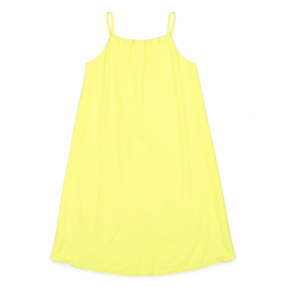 Atmosphere Womens Yellow Polyester Tank Dress Size 8 Square Neck Pullover