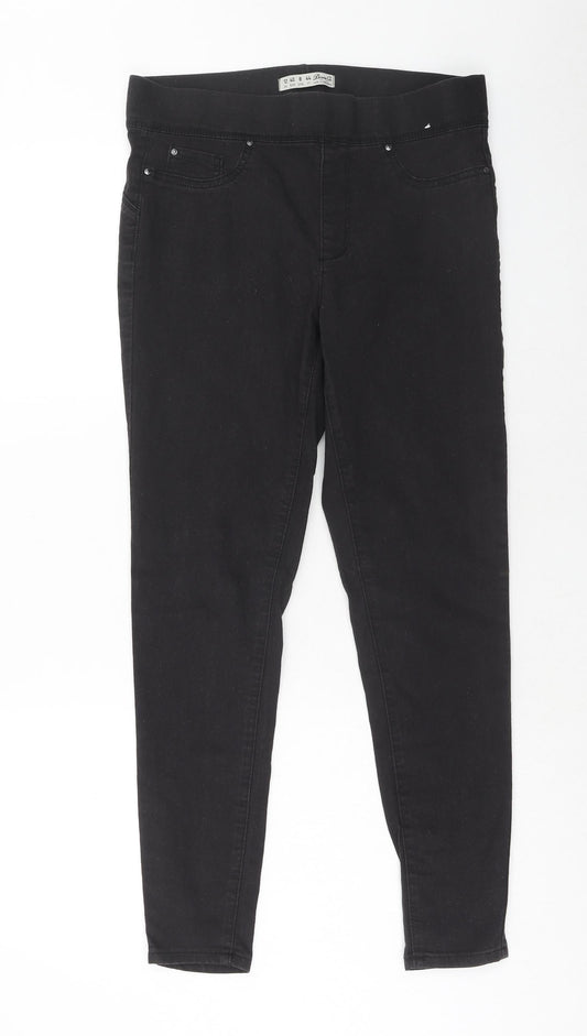 Denim & Co. Womens Black Cotton Jegging Jeans Size 12 Regular