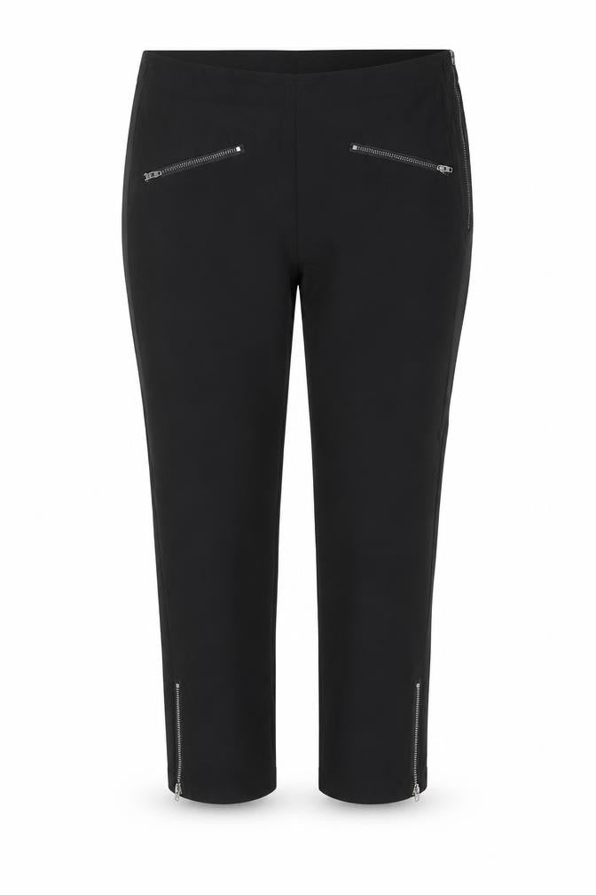 Soft B Womens Black Viscose Trousers Size 10 Regular Zip