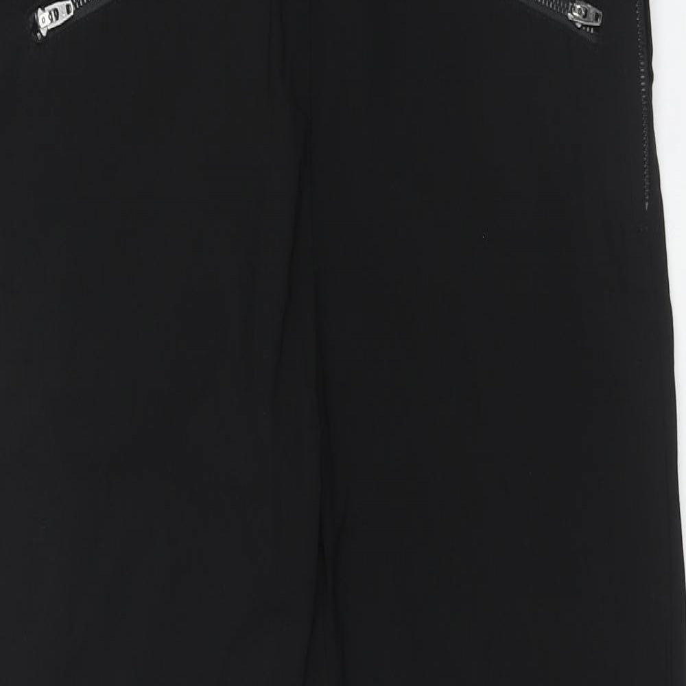 Soft B Womens Black Viscose Trousers Size 10 Regular Zip