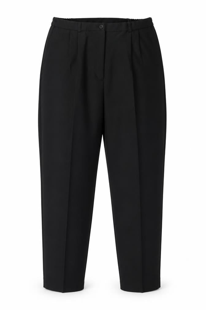 Daxon Womens Black Polyester Trousers Size 18 Regular Zip