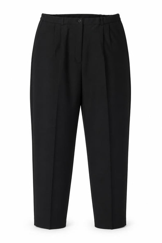 Daxon Womens Black Polyester Trousers Size 18 Regular Zip