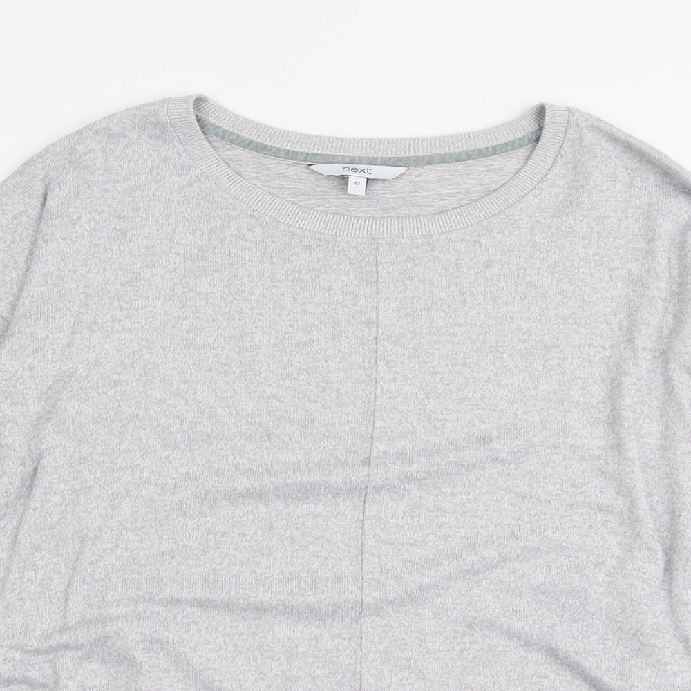 NEXT Womens Grey Boat Neck Polyester Pullover Jumper Size 12