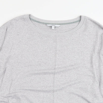 Next Womens Grey Boat Neck Polyester Pullover Jumper Size 12