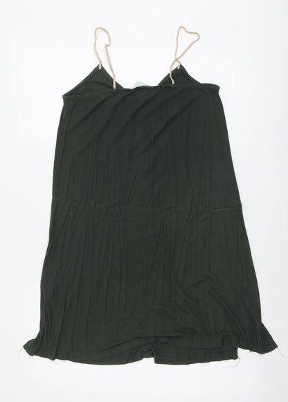 Primark Womens Green Viscose A-Line Size XS V-Neck Pullover