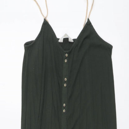 Primark Womens Green Viscose A-Line Size XS V-Neck Pullover