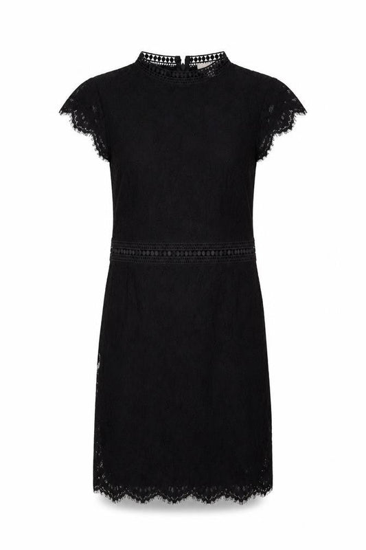H&M Womens Black Polyamide Shift Size L Mock Neck Zip