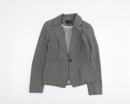 Next Womens Grey Polyester Jacket Blazer Size 8
