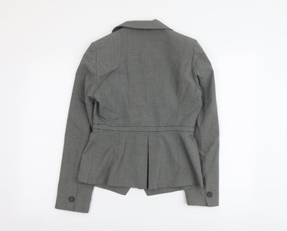 Next Womens Grey Polyester Jacket Blazer Size 8