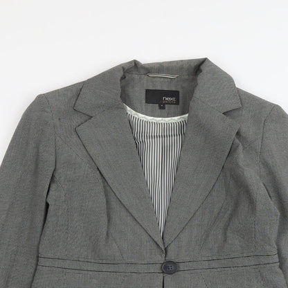 Next Womens Grey Polyester Jacket Blazer Size 8