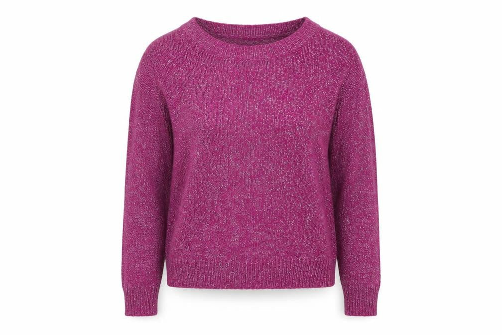 H&M Womens Purple Round Neck Acrylic Pullover Jumper Size 10