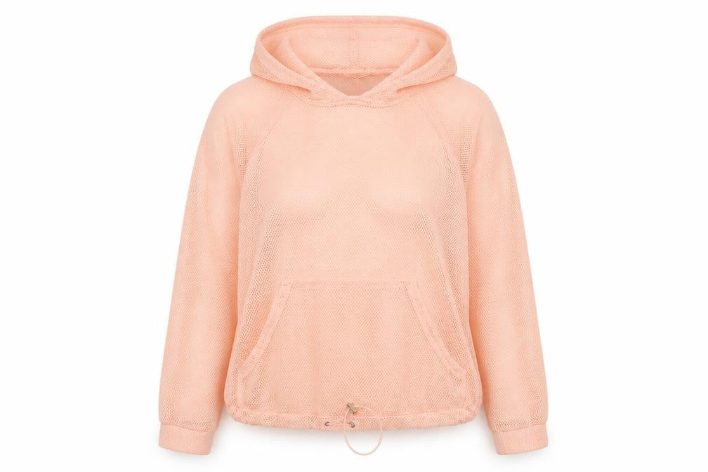 Workout Womens Pink Polyester Pullover Hoodie Size 10 Pullover