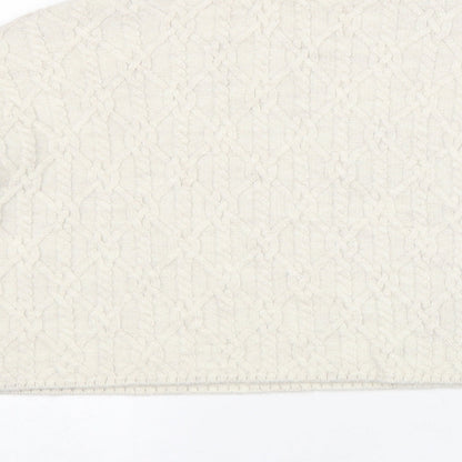 River Island Womens Beige Round Neck Acrylic Pullover Jumper Size XS