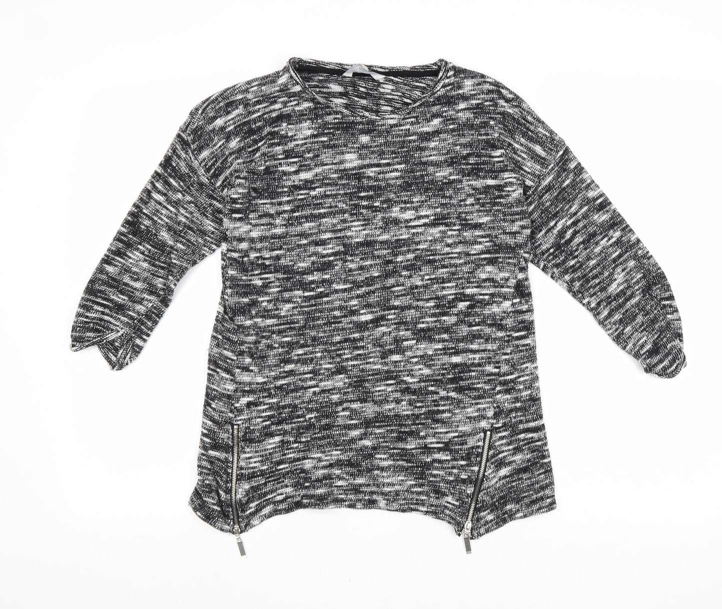 Peacocks Womens Grey Boat Neck Cotton Pullover Jumper Size 8