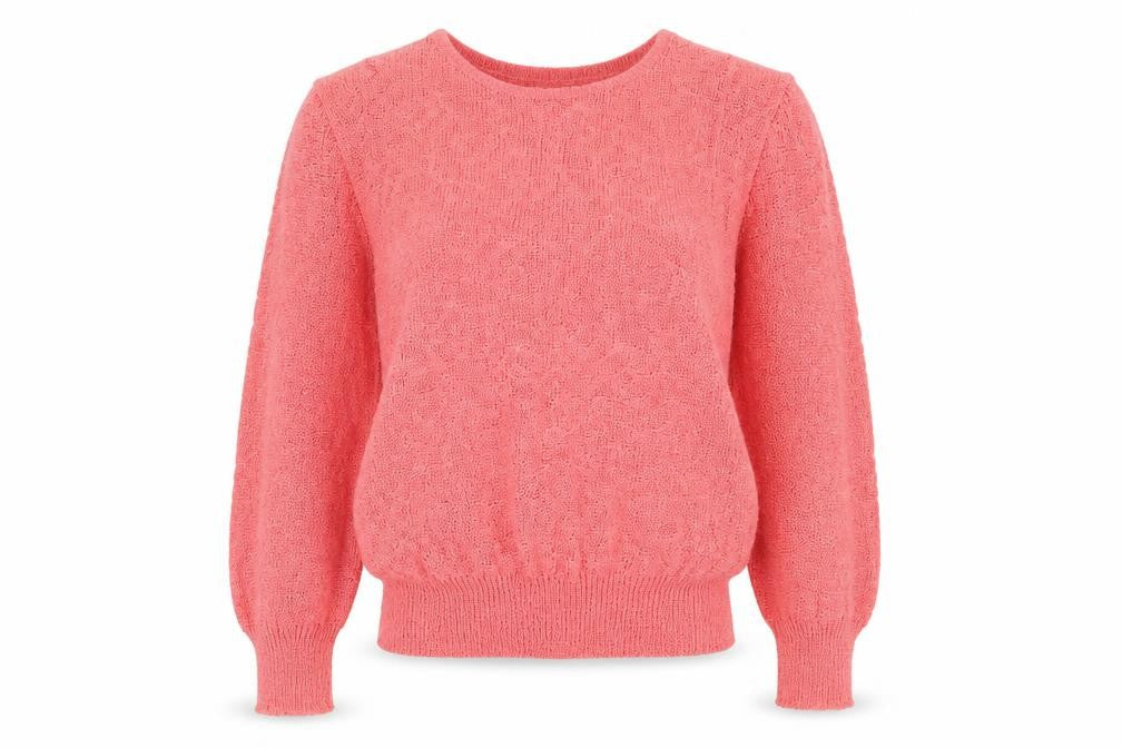 Quime Womens Pink Round Neck Acrylic Pullover Jumper Size 10