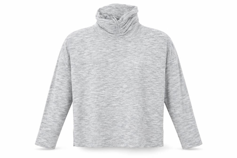 New Look Womens Grey Roll Neck Cotton Pullover Jumper Size L