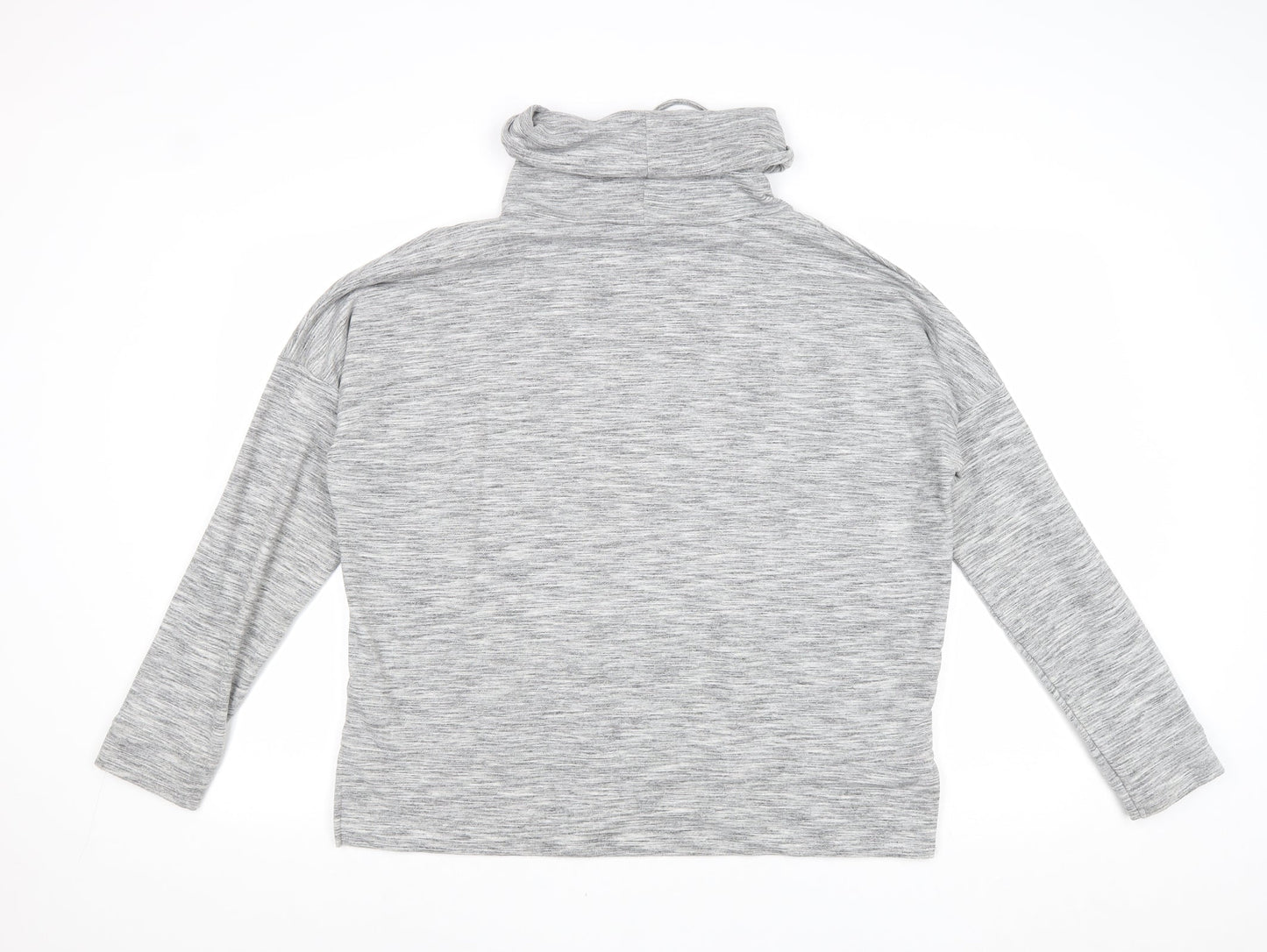 New Look Womens Grey Roll Neck Cotton Pullover Jumper Size L