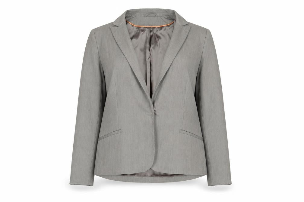 Papaya Womens Grey Polyester Jacket Blazer Size 16