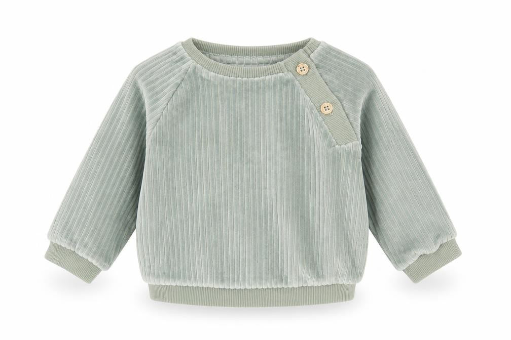 TU Boys Green Polyester Basic T-Shirt Size 3-6 Months Round Neck Button